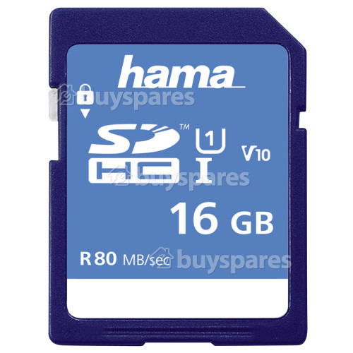 Tarjeta De Memoria SDHC Rápida - 16GB - Clase 10 Hama