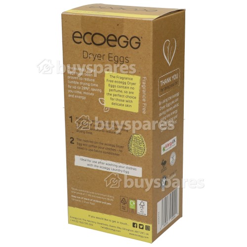 Ecoegg Fragrance Free Tumble Dryer Egg Shaped Dryer Balls