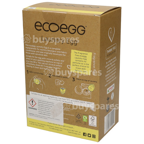 Ecoegg Washing Machine Fragrance Free Laundry Egg - 70 Washes