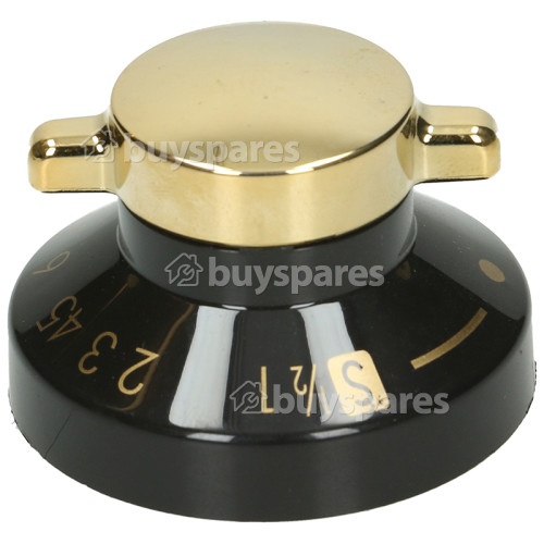 Stoves Oven Control Knob Black / Gold BuySpares
