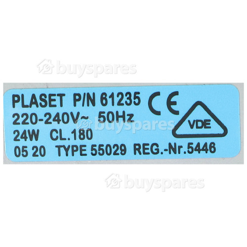 Indesit Cooling Fan Motor : Plaset 61235 24W. Type 55029