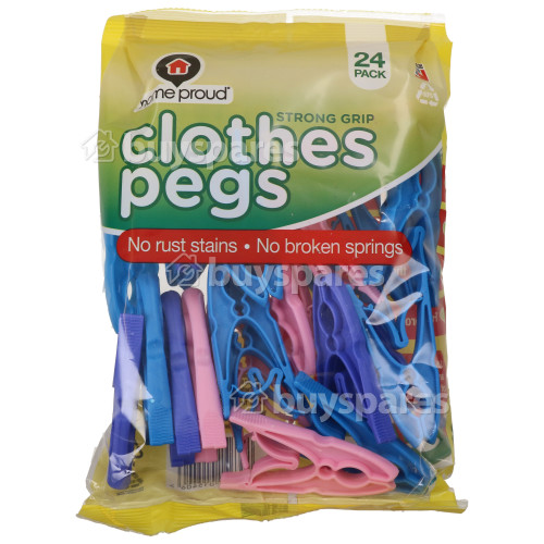 Ecoforce Recycled Clothes Pegs (Pack Of 24)