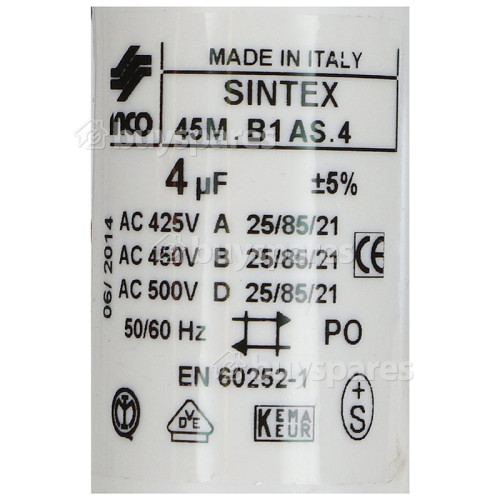 Hotpoint Wash Motor/Pump Assembly 1/2 Load : ( Includes Sintex 45M. B1 As. 4 Capacitor )