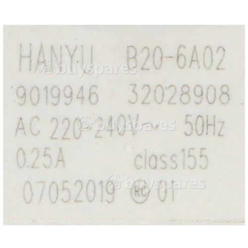 White Knight Drain Pump Assembly : Hanyu B20-6A02