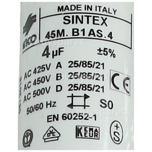 Indesit IDL 40 UK.C Recirculation Pump : Indesco 950F21 180717 Plus Capacitor Sintex 41M.B1AS.4