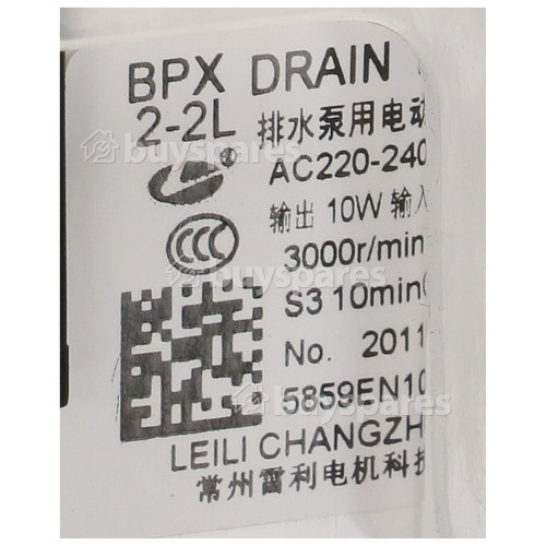 Pompe De Vidange De Lave-linge : Leili Changzhou BPX2-2L 35W LG