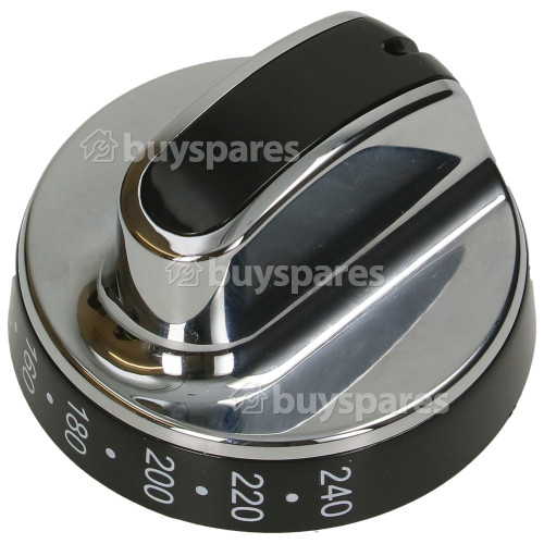 Principal Main Oven Control Knob - Black / Chrome