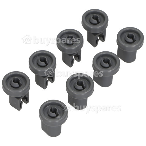 Rex 50286967000 Dishwasher Dark Grey Upper Basket Wheel Kit - Pack Of 8