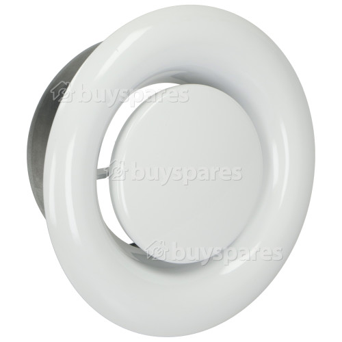 100mm Metal Ceiling Air Extract Valve - White Powder Coated