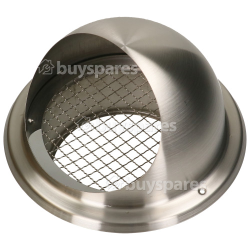 Bouche D'Aération Bombée 150mm Avec Grille - Inox