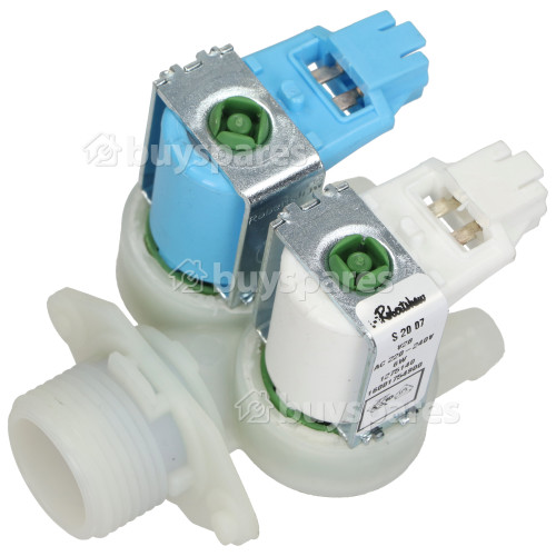 Hotpoint Double Solenoid Inlet Valve ; 180Deg. With Protected (push) Connector Tag Pins