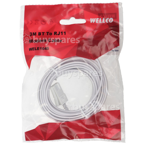 3m BT To RJ11 Modem Cable Wellco