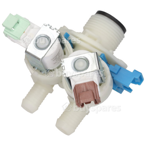 Electrolux Cold Water Double Solenoid Inlet Valve : 180Deg. & Protected Push Connectors