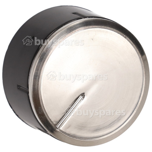 Hob Control Knob - Brushed Stainless / Black