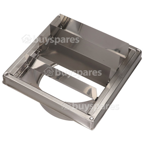 150MM Wall Outlet Vent With Gravity Flaps - Stainless Steel