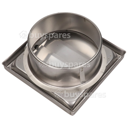 Bouche D'aération Murale 15 Cm Avec Clapets De Gravité - Inox - Lamona