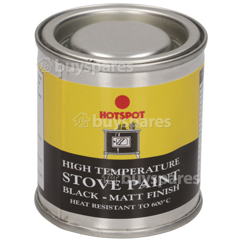 Hotspot 100ml Stove & Fireplace Paint - Matt Black (Wood / Coal Burning Stove Etc. )