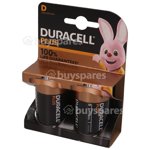 Duracell D Batteries (Pack 2) Single Card