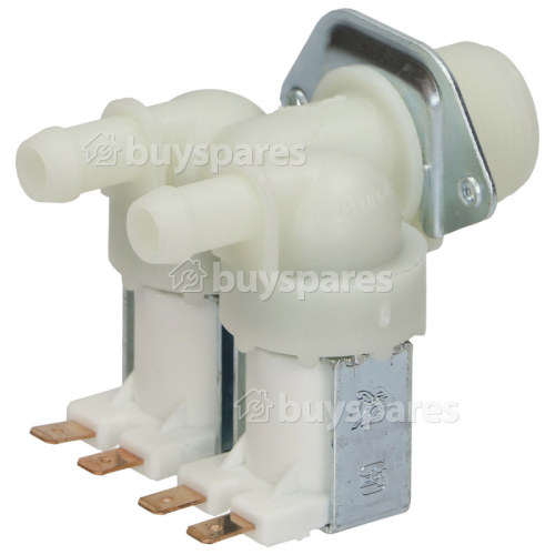 Whirlpool Cold Water Double Solenoid Inlet Valve : 180deg. 12 Bore Outlets