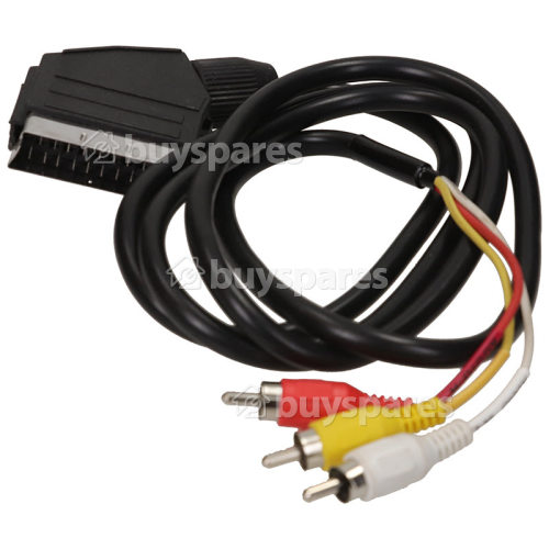 Universal Scart Lead To 3 Phono Leads