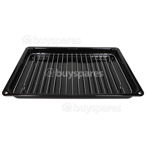 Grill Pan Tray Set : Inc. Handle & Grid 366 X 293 X 40mm