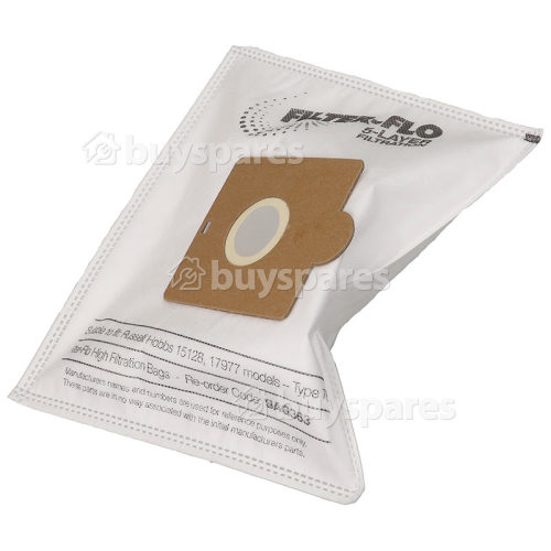 Russell Hobbs 76 Filter-Flo Synthetic Dust Bags (Pack Of 5) - BAG363