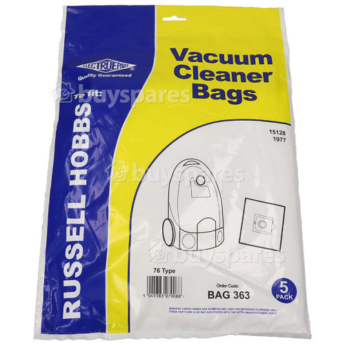 Russell Hobbs 76 Filter-Flo Synthetic Dust Bags (Pack Of 5) - BAG363