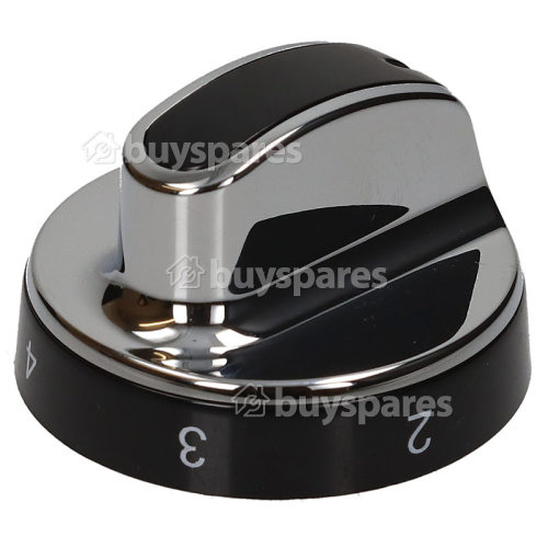 Bel Hob Control Knob - Black / Chrome