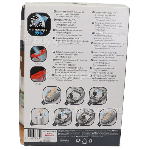 Tefal High Filtration Bag Hygiene + Animal Care (Pack Of 4)