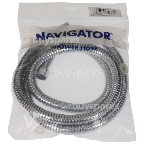 Universal Stainless Steel 1/2" X 11mm Bore Chrome Plated Shower Hose - 1.5m