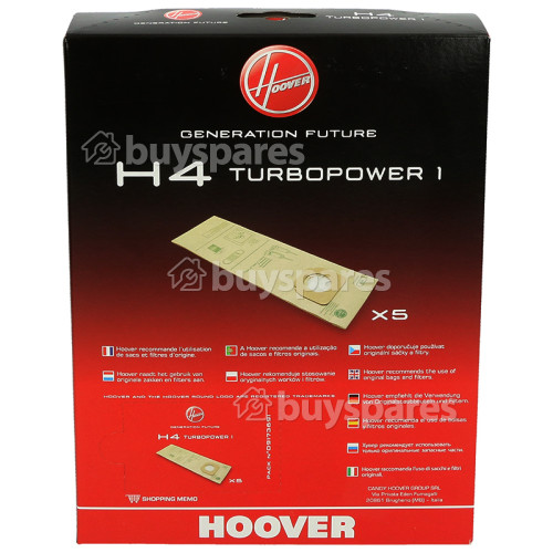 Hoover H4 Dust Bag (Pack Of 5)