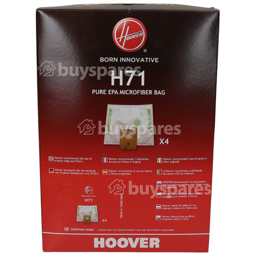 Hoover H71 PureHepa Bags - Pack Of 4