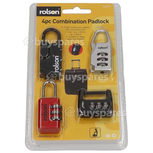 Rolson 4 Piece Combination Lock Set