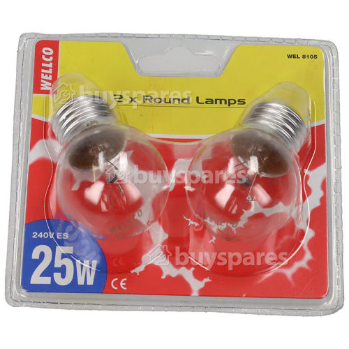 Wellco Bulk 25W ES Runde Lampe (10er Pack)