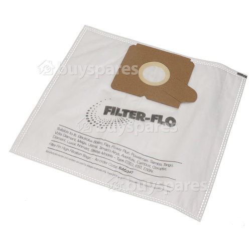 ES53 Filter-Flo Synthetic Dust Bags (Pack Of 5) - BAG347