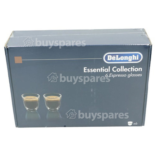 DeLonghi Essential Collection (6) Glass Gift Set – Espresso Double Wall  Thermal Glasses – DLSC302 - Cam Care Device Sdn. Bhd.