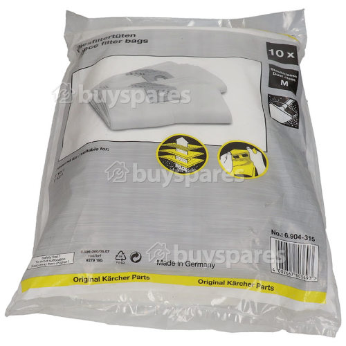 Sacs Filtrants Pour Aspirateur (Paquet De 10) Karcher