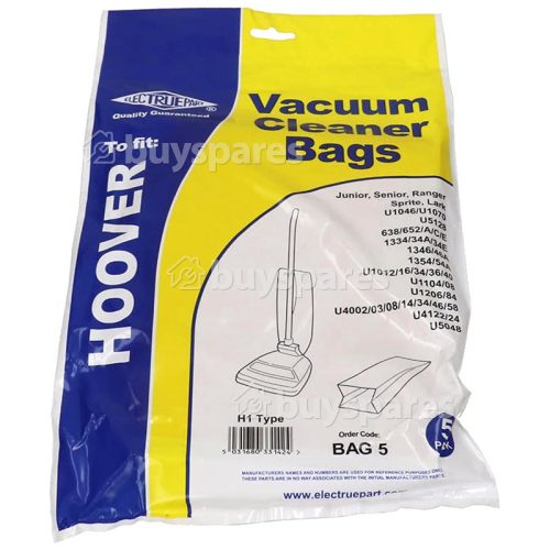 Delonghi H1 Dust Bag (Pack Of 5) - BAG5
