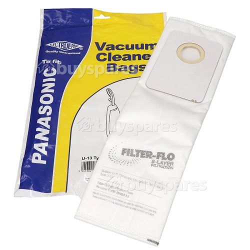 Panasonic U-13 Type Filter-Flo Synthetic Dust Bags (Pack Of 5) - BAG313