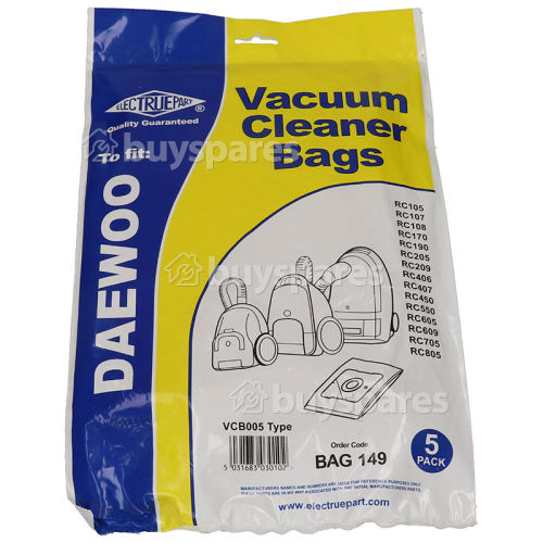 VCB005 Dust Bag (Pack Of 5) - BAG149