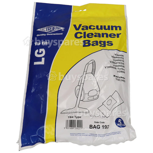Delonghi TB4 Dust Bag (Pack Of 5) - BAG192