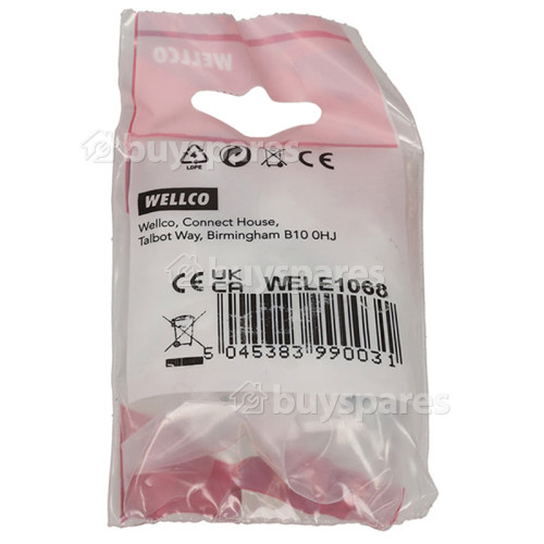 Wellco Pack Of 20 8mm Round Cable Clips - White