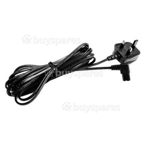 Figure-8 Right-Angled Mains Lead - UK Plug