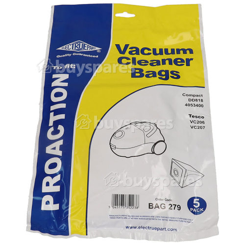 ProAction VC Dust Bag (Pack Of 5) - BAG279