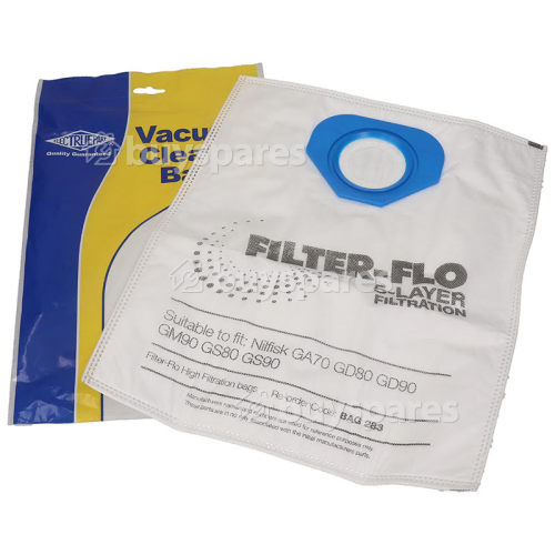 Nilfisk GM90 Type G Filter-Flo Synthetic Dust Bags (Pack Of 5) - BAG283