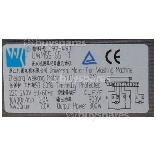 Motor: UWM55-65-1 300W 16400RPM