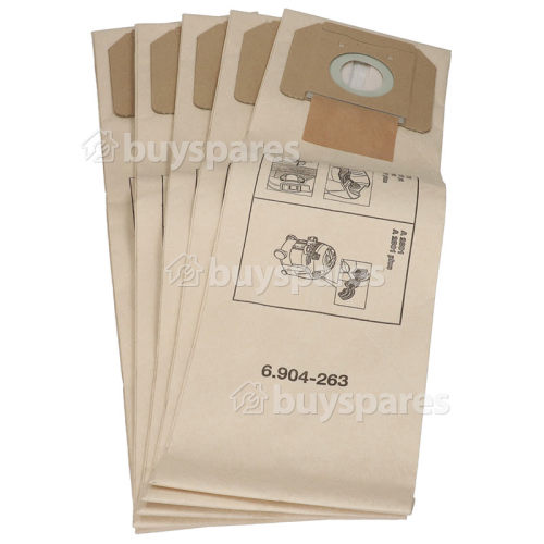 Karcher A2801 Plus Dust Bags & Micro Filter (Pack Of 5)