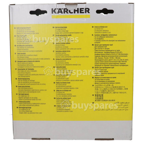 Karcher K2-K7 Hochdruckreiniger-Rohrreinigungsset - 15m