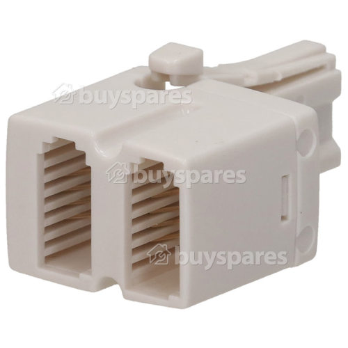 Telephone 2 Way Adaptor - White Wellco