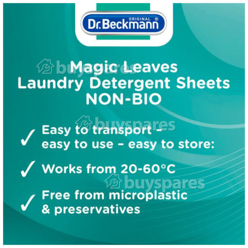 Dr.Beckmann Magic Leaves Non-Bio Laundry Detergent Sheets - 25 Sheets